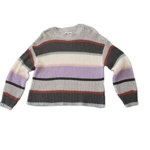 American Eagle Size S Women Sweater Crew Neck Long Sleeve Casual Purple